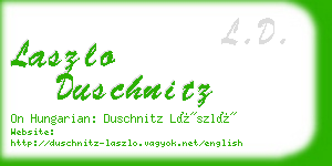 laszlo duschnitz business card